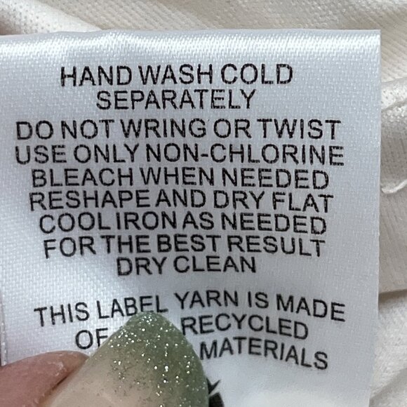 Olive + Oak Dress Womens L Ivory Crochet Knit Contrast Trim Maxi Boho Hippie - Picture 10 of 12